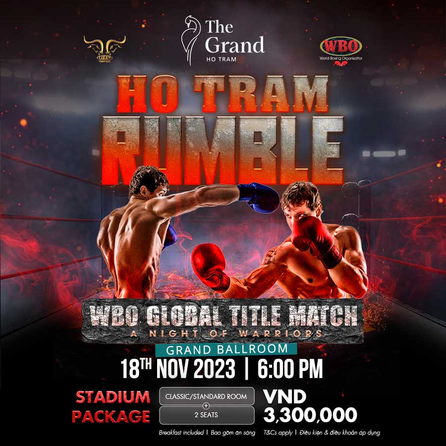 Sức hút của giải đấu quyền anh Ho Tram Rumble được tổ chức tại The Grand Ho Tram